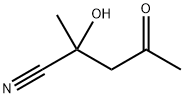 2-hydroxy-2-methyl-4-oxo-pentanenitrile Struktur