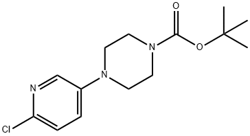 4-(6-氯-3-吡啶)- 1- 哌嗪羧酸 1,1-二甲基乙酯 結(jié)構(gòu)式