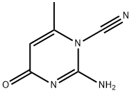 1(4H)-Pyrimidinecarbonitrile, 2-amino-6-methyl-4-oxo- (9CI) Struktur