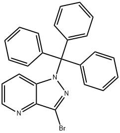 1H-Pyrazolo[4,3-b]pyridine,3-broMo-1-(triphenylMethyl)- Struktur