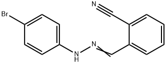 2-[[(4-bromophenyl)hydrazinylidene]methyl]benzonitrile Struktur