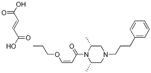 cis-2,6-DiMethyl-1-(1-oxo-3-propoxy-2-propenyl)-4-(3-phenylpropyl)-Piperazine (2Z)-2-butenedioate Struktur