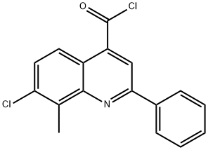 7-chloro-8-methyl-2-phenylquinoline-4-carbonyl chloride Struktur