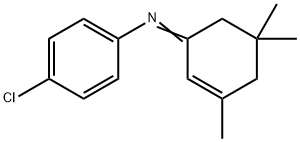 N-(4-chlorophenyl)-3,5,5-trimethyl-cyclohex-2-en-1-imine Struktur