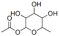 (3,4,5-trihydroxy-6-methyl-oxan-2-yl) acetate Struktur