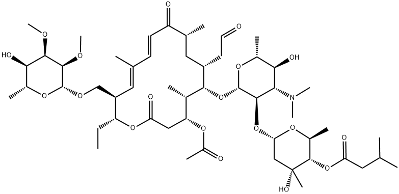 Tylosin, 3-acetate 4B-(3-methylbutanoate) Struktur