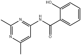 N-(2,6-dimethyl-4-pyrimidinyl)-2-hydroxybenzamide Struktur