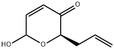 2H-Pyran-3(6H)-one, 6-hydroxy-2-(2-propenyl)-, (2R)- (9CI) Struktur