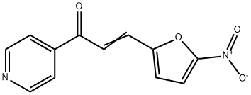 3-(5-Nitro-2-furyl)-1-(4-pyridyl)-2-propen-1-one Struktur