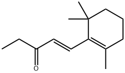 (E)-1-(2,6,6-trimethyl-1-cyclohexen-1-yl)pent-1-en-3-one Struktur