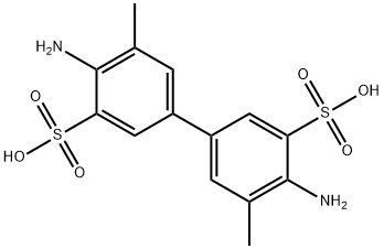 4,4'-Diamino-5,5'-dimethyl(1,1'-biphenyl)-3,3'-disulfonic acid Struktur