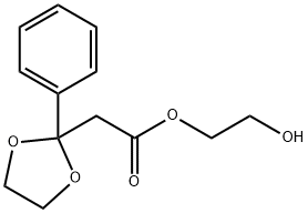 (2-Phenyl-1,3-dioxolan-2-yl)acetic acid 2-hydroxyethyl ester Struktur