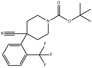 1-BOC-4-CYANO-4-(2-TRIFLUOROMETHYLPHENYL)-PIPERIDINE Struktur