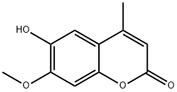 6-Hydroxy-7-methoxy-4-methyl-2H-1-benzopyran-2-one Struktur