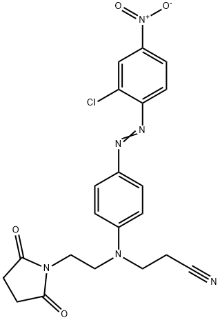 3-[[4-[(2-Chloro-4-nitrophenyl)azo]phenyl][2-(2,5-dioxo-1-pyrrolidinyl)ethyl]amino]propanenitrile Struktur