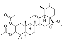 2,3-BIS(ACETYLOXY)-(2ALPHA,3ALPHA)-URS-12-EN-28-OIC ACID METHYL ESTER Struktur