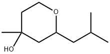 2-ISOBUTYL-4-HYDROXY-4-METHYLTETRAHYDROPYRAN Structure