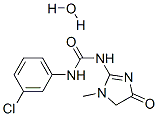 3-(3-chlorophenyl)-1-(1-methyl-4-oxo-5H-imidazol-2-yl)urea hydrate Struktur