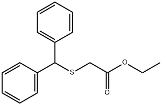 ACETIC ACID, [(DIPHENYLMETHYL)THIO]-, ETHYL ESTER Struktur