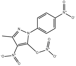 3-Methyl-4-nitro-1-(4-nitrophenyl)-1H-pyrazol-5-ol nitrate Struktur