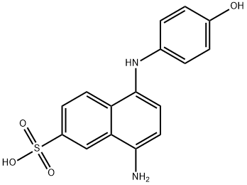 8-amino-5-(4-hydroxyphenylamino)naphthalene-2-sulfonicacid Struktur