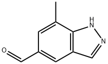 1H-Indazole-5-carboxaldehyde, 7-methyl- (9CI) Struktur