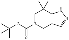 tert-butyl 7,7-diMethyl-6,7-dihydro-1H-pyrazolo[4,3-c]pyridine-5(4H)-carboxylate Struktur