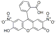 2-[6-Hydroxy-2,7-dinitro-3-oxo-3H-xanthen-9-yl]benzoic acid Struktur