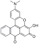 3-(Dimethylamino)-6-hydroxynaphtho[3,2,1-kl]xanthene-7,9-dione Struktur