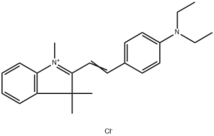 2-[2-[4-(diethylamino)phenyl]vinyl]-1,3,3-trimethyl-3H-indolium chloride Structure