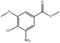 3-氨基-4-氯-5-甲氧基苯甲酸甲酯 結(jié)構(gòu)式