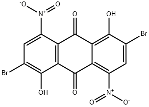 2,6-Dibromo-1,5-dihydroxy-4,8-dinitro-9,10-anthraquinone Struktur