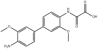 3,3'-dimethoxy-4-amino-4'-biphenyloxamic acid Struktur