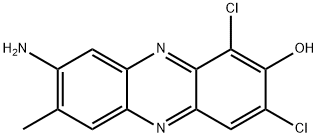 1,3-dichloro-2-hydroxy-7-methyl-8-aminophenazine Struktur