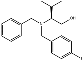 (S)-2-(N-(4-IODOBENZYL)-N-BENZYLAMINO)-3-METHYLBUTAN-1-OL Struktur