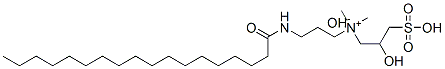 [2-hydroxy-3-sulphopropyl]dimethyl[3-[(1-oxooctadecyl)amino]propyl]ammonium hydroxide  Struktur