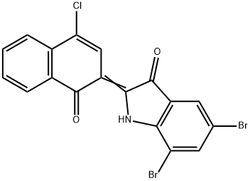 5,7-Dibromo-2-(4-chloro-1-oxonaphthalen-2(1H)-ylidene)-1H-indol-3(2H)-one Struktur