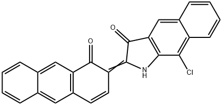 9-Chloro-2-(1-oxoanthracen-2(1H)-ylidene)-1H-benz[f]indol-3(2H)-one Struktur