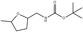 Carbamic acid, [(tetrahydro-5-methyl-2-furanyl)methyl]-, 1,1-dimethylethyl ester Struktur