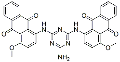 1,1'-[(6-Amino-1,3,5-triazine-2,4-diyl)diimino]bis[4-methoxy-9,10-anthraquinone] Struktur