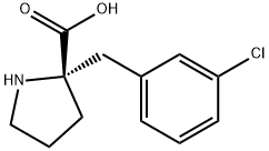 (S)-ALPHA-(3-CHLOROBENZYL)-PROLINE-HCL, 637020-82-7, 結(jié)構(gòu)式