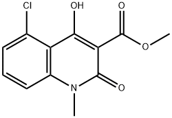 3-Quinolinecarboxylic acid, 5-chloro-1,2-dihydro-4-hydroxy-1-Methyl-2-oxo-, Methyl ester Struktur