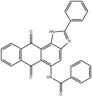 N-(6,11-Dihydro-6,11-dioxo-2-phenyl-1H-anthra[1,2-d]imidazol-5-yl)benzamide Struktur