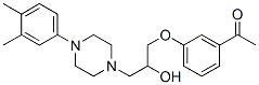 1-(3-Acetylphenoxy)-3-[4-(3,4-dimethylphenyl)-1-piperazinyl]-2-propanol Struktur