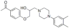 1-(4-Acetylphenoxy)-3-[4-(3,4-dimethylphenyl)-1-piperazinyl]-2-propanol Struktur