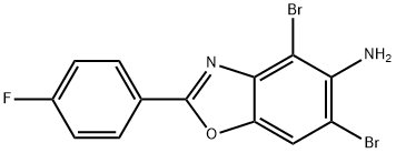 4,6-DIBROMO-2-(4-FLUOROPHENYL)-1,3-BENZOXAZOL-5-AMINE Struktur