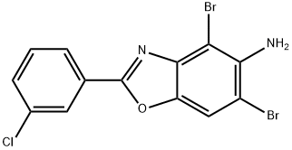 4,6-DIBROMO-2-(3-CHLOROPHENYL)-1,3-BENZOXAZOL-5-AMINE Struktur