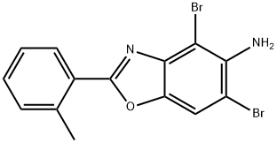 4,6-DIBROMO-2-(2-METHYLPHENYL)-1,3-BENZOXAZOL-5-AMINE Struktur