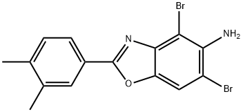 4,6-DIBROMO-2-(3,4-DIMETHYLPHENYL)-1,3-BENZOXAZOL-5-AMINE Struktur