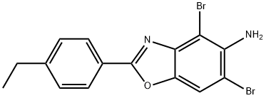 4,6-DIBROMO-2-(4-ETHYLPHENYL)-1,3-BENZOXAZOL-5-AMINE Struktur